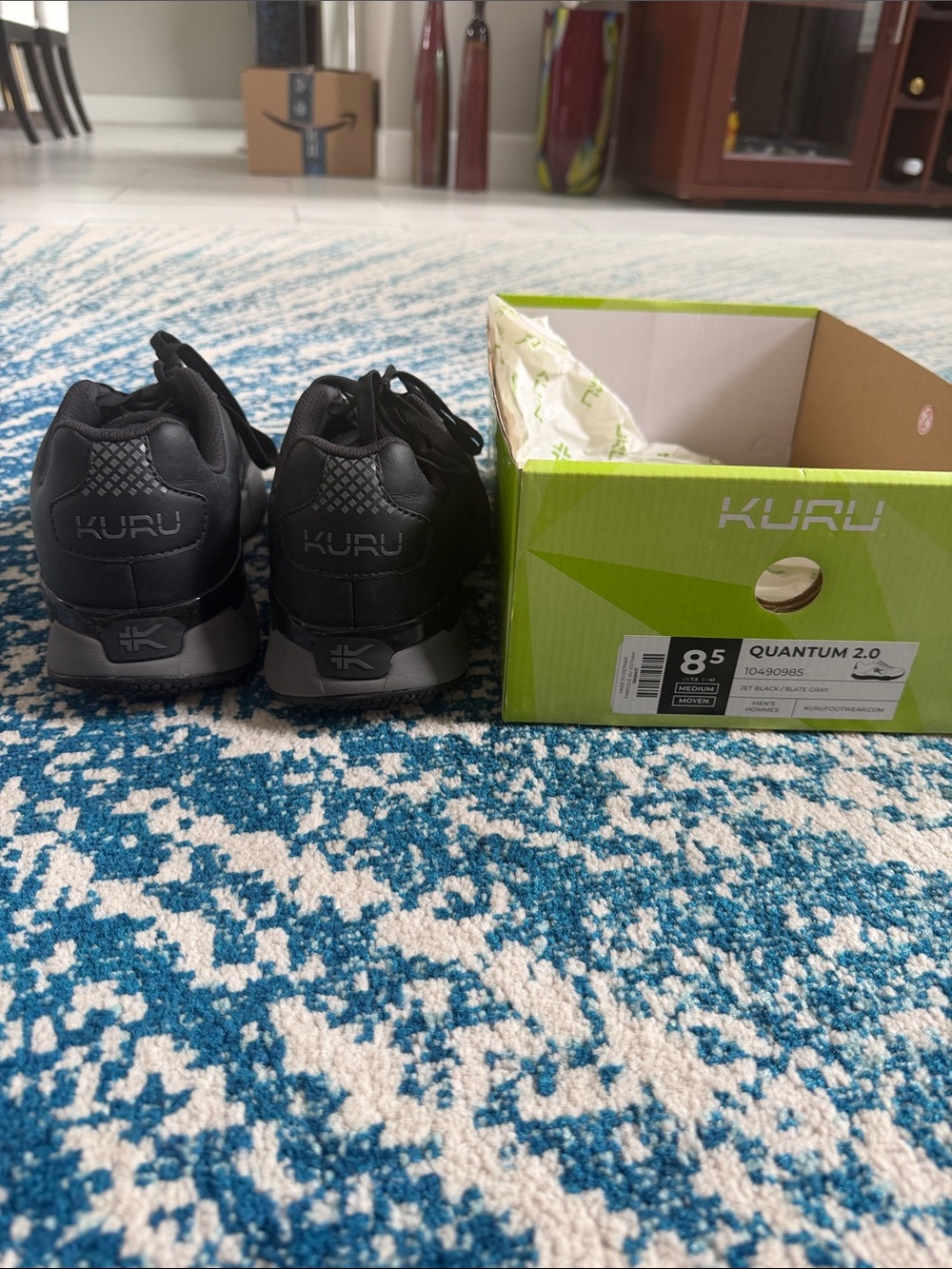 KURU Black and Gray Quantum 2.0 Athletic Shoes